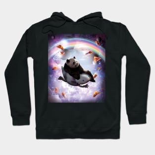 Space Galaxy Panda Riding Axolotl - Rainbow Hoodie